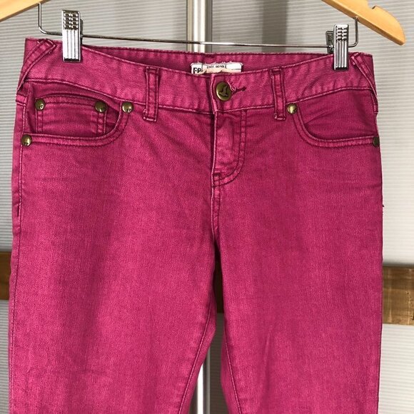 FREE PEOPLE Raspberry (Pink / Purple) Ankle‎ Zip Skinny Jeans Sz 26 - Picture 3 of 10